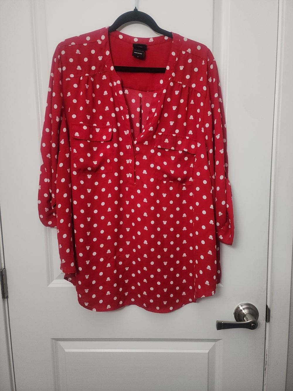 torrid Disney Minnie Red Polka Dot Harper Blouse - Picture 2 of 7